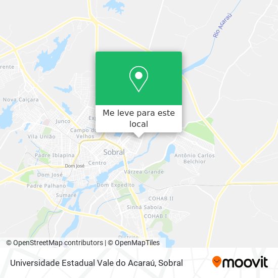 Universidade Estadual Vale do Acaraú mapa