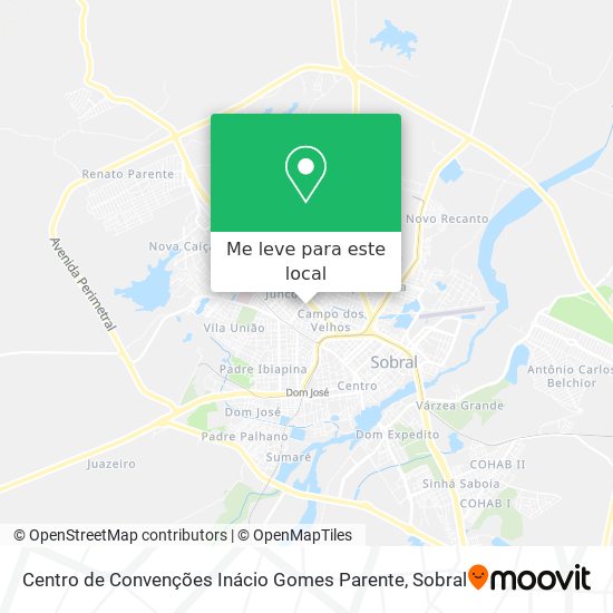 Centro de Convenções Inácio Gomes Parente mapa