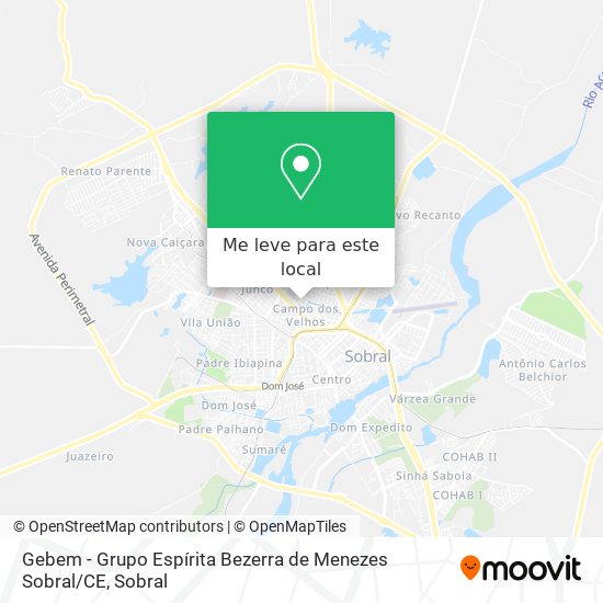 Gebem - Grupo Espírita Bezerra de Menezes Sobral / CE mapa