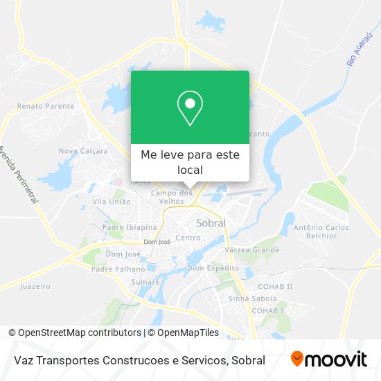Vaz Transportes Construcoes e Servicos mapa