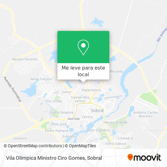 Vila Olímpica Ministro Ciro Gomes mapa