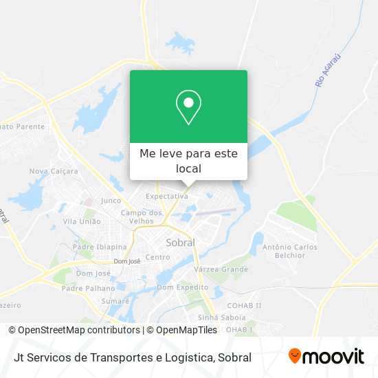 Jt Servicos de Transportes e Logistica mapa