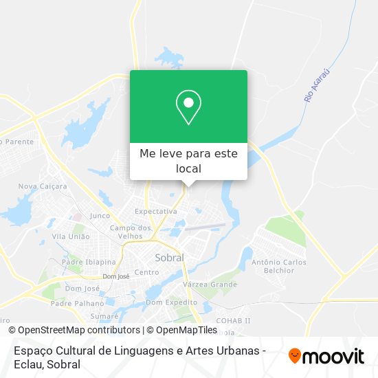 Espaço Cultural de Linguagens e Artes Urbanas - Eclau mapa