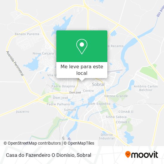 Casa do Fazendeiro O Dionísio mapa