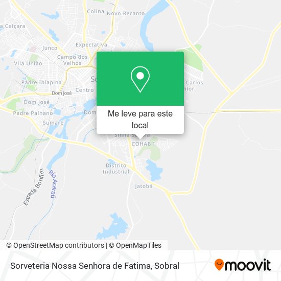 Sorveteria Nossa Senhora de Fatima mapa