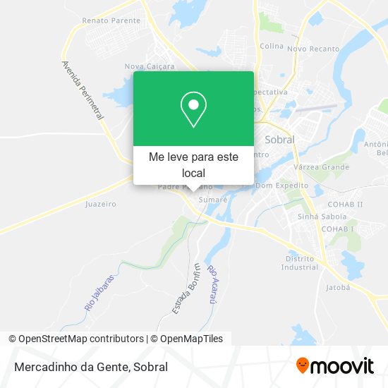 Mercadinho da Gente mapa