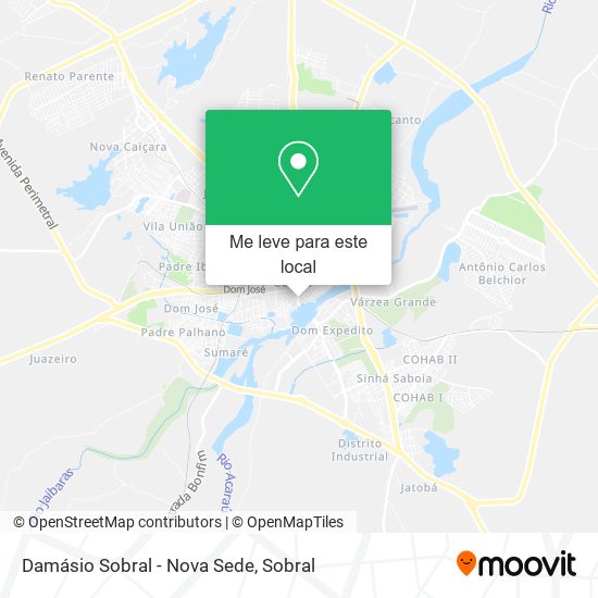 Damásio Sobral - Nova Sede mapa