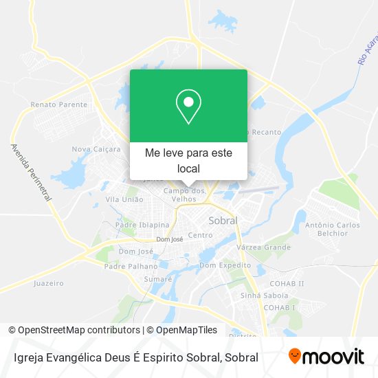 Igreja Evangélica Deus É Espirito Sobral mapa