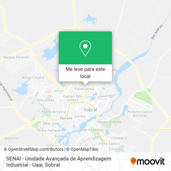 SENAI - Unidade Avançada de Aprendizagem Industrial - Uaai mapa