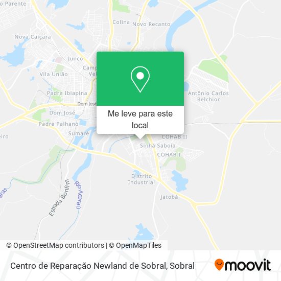 Centro de Reparação Newland de Sobral mapa