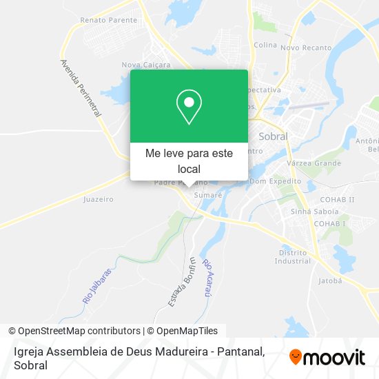 Igreja Assembleia de Deus Madureira - Pantanal mapa