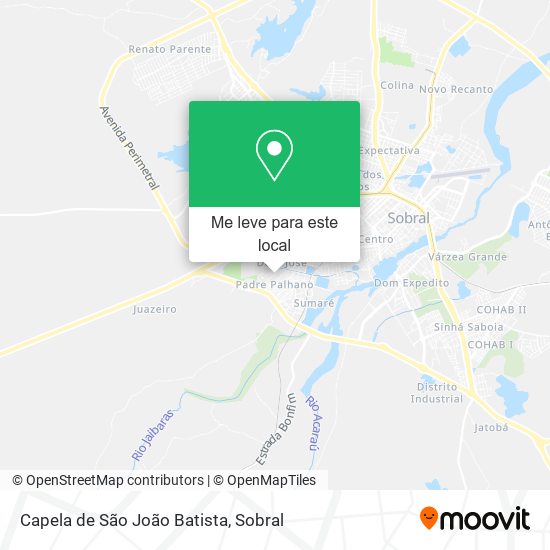 Capela de São João Batista mapa