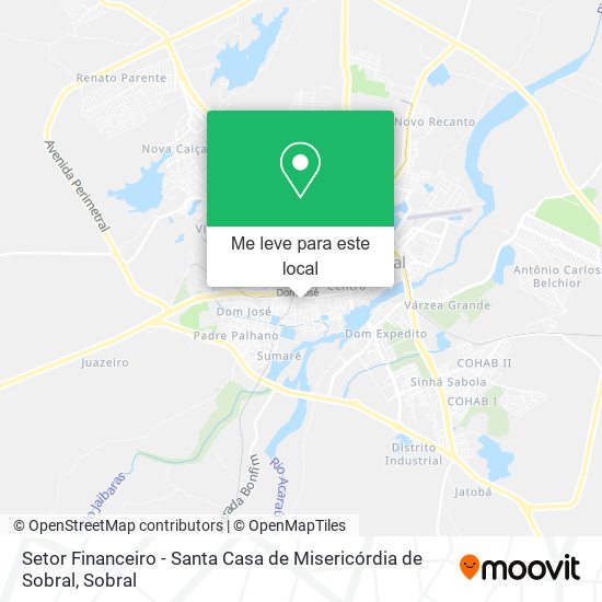 Setor Financeiro - Santa Casa de Misericórdia de Sobral mapa
