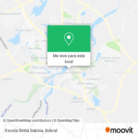 Escola Sinhá Sabóia mapa