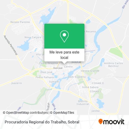 Procuradoria Regional do Trabalho mapa