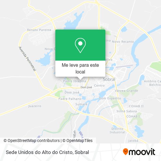 Sede Unidos do Alto do Cristo mapa