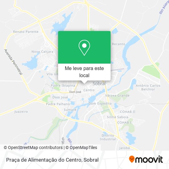 Praça de Alimentação do Centro mapa