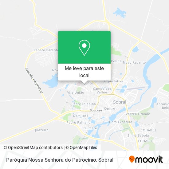 Paróquia Nossa Senhora do Patrocínio mapa