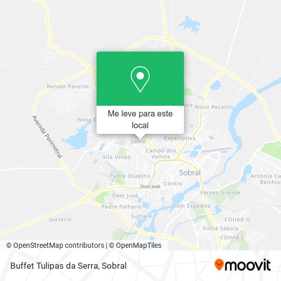 Buffet Tulipas da Serra mapa