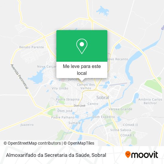 Almoxarifado da Secretaria da Saúde mapa