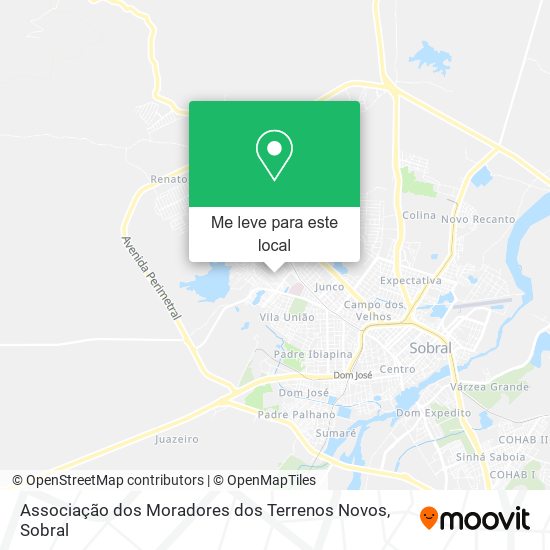 Associação dos Moradores dos Terrenos Novos mapa