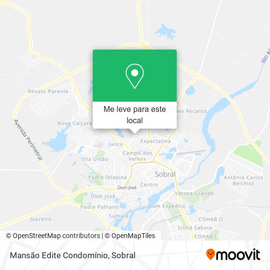 Mansão Edite Condomínio mapa