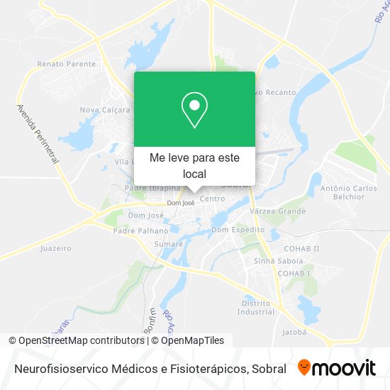 Neurofisioservico Médicos e Fisioterápicos mapa