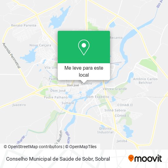 Conselho Municipal de Saúde de Sobr mapa