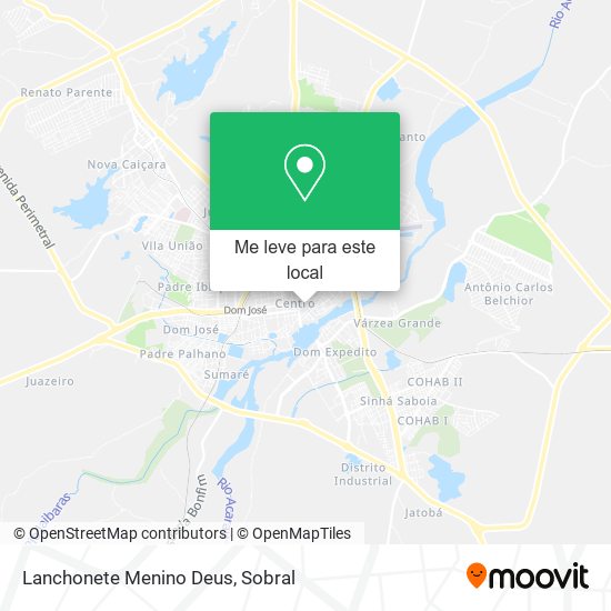 Lanchonete Menino Deus mapa