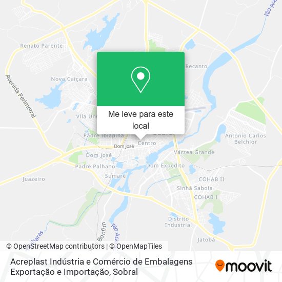 Acreplast Indústria e Comércio de Embalagens Exportação e Importação mapa