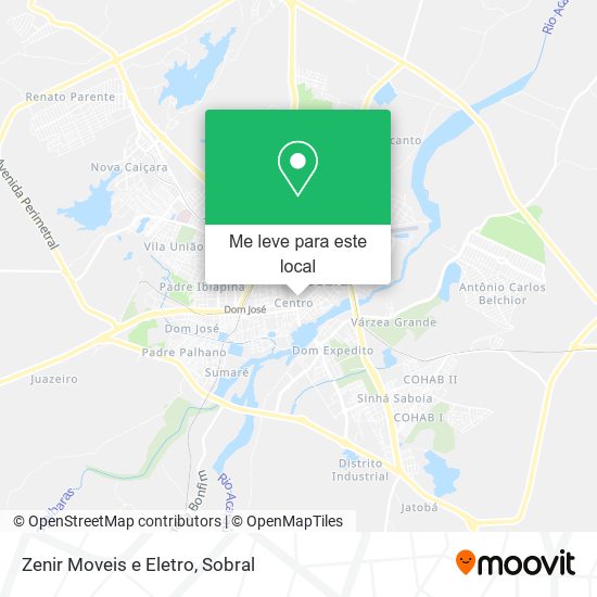 Zenir Moveis e Eletro mapa