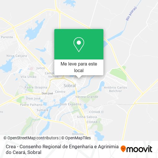 Crea - Consenho Regional de Engenharia e Agrinimia do Ceará mapa