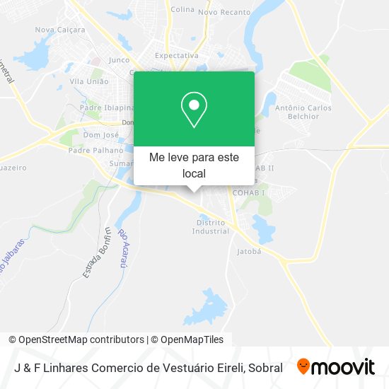 J & F Linhares Comercio de Vestuário Eireli mapa
