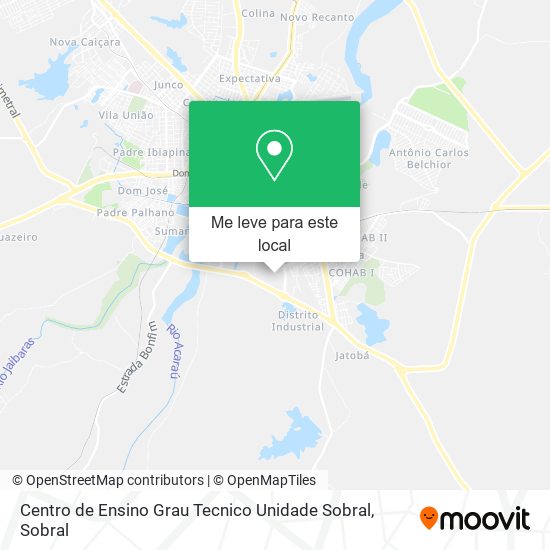 Centro de Ensino Grau Tecnico Unidade Sobral mapa