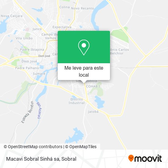 Macavi Sobral Sinhá sa mapa