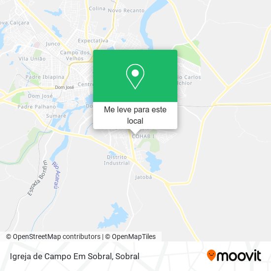 Igreja de Campo Em Sobral mapa