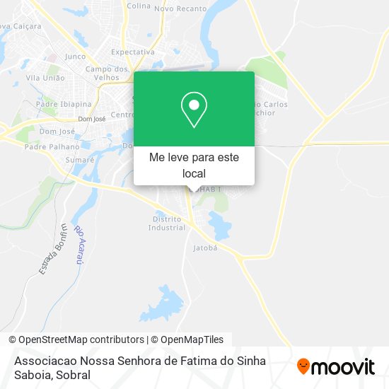 Associacao Nossa Senhora de Fatima do Sinha Saboia mapa