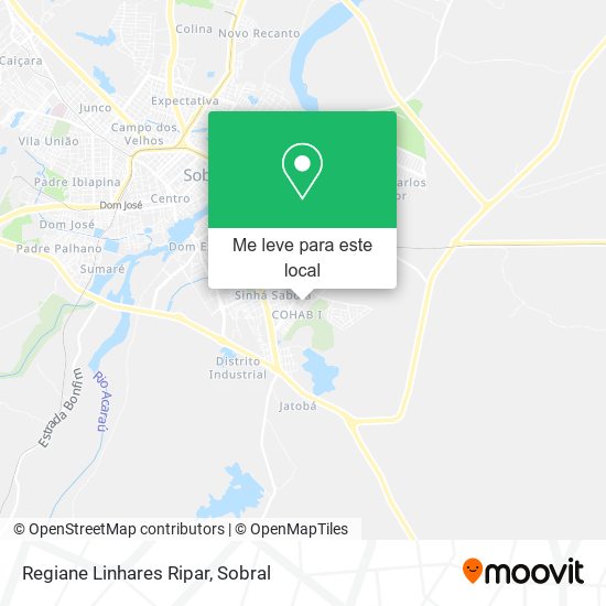 Regiane Linhares Ripar mapa