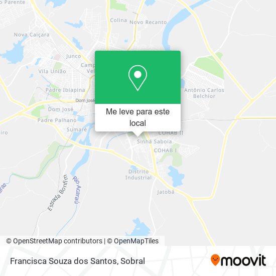 Francisca Souza dos Santos mapa