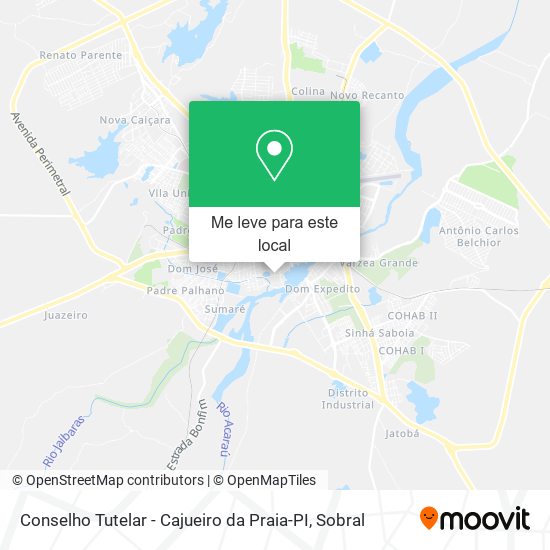 Conselho Tutelar - Cajueiro da Praia-PI mapa