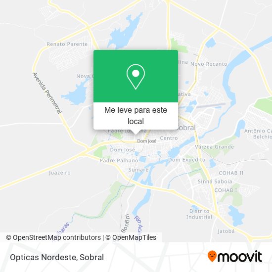 Opticas Nordeste mapa