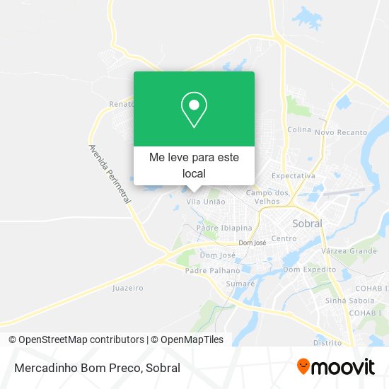 Mercadinho Bom Preco mapa