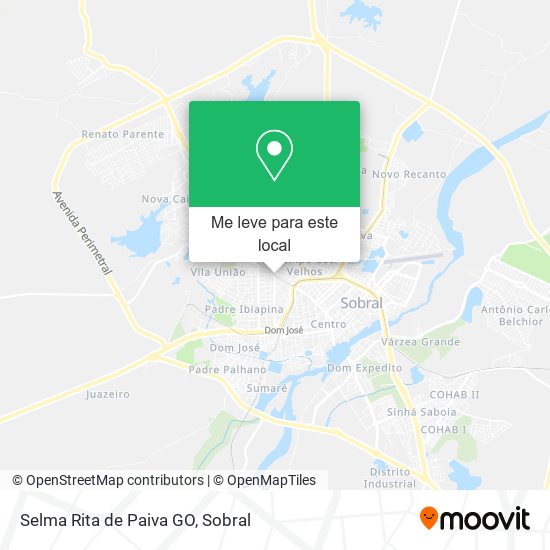 Selma Rita de Paiva GO mapa