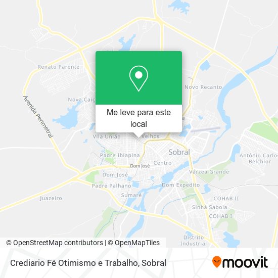 Crediario Fé Otimismo e Trabalho mapa