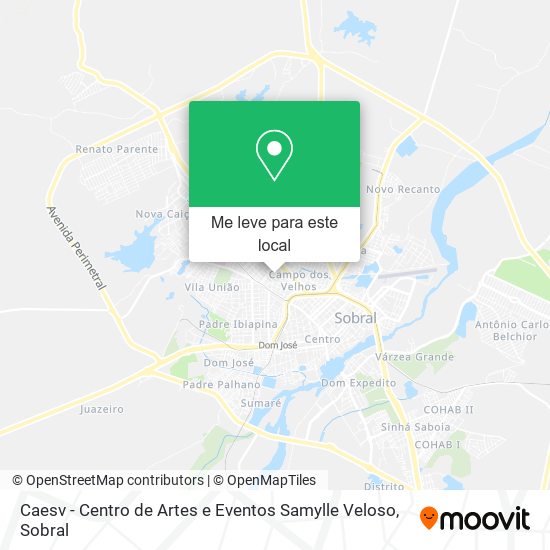 Caesv - Centro de Artes e Eventos Samylle Veloso mapa