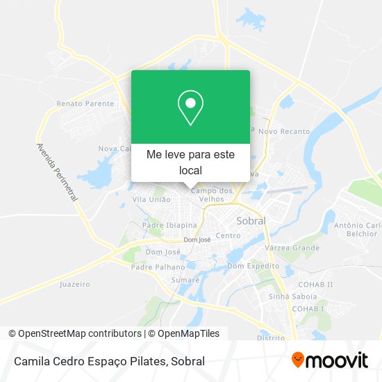 Camila Cedro Espaço Pilates mapa