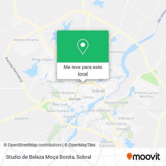 Studio de Beleza Moça Bonita mapa