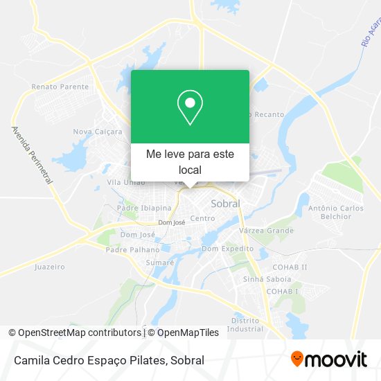 Camila Cedro Espaço Pilates mapa