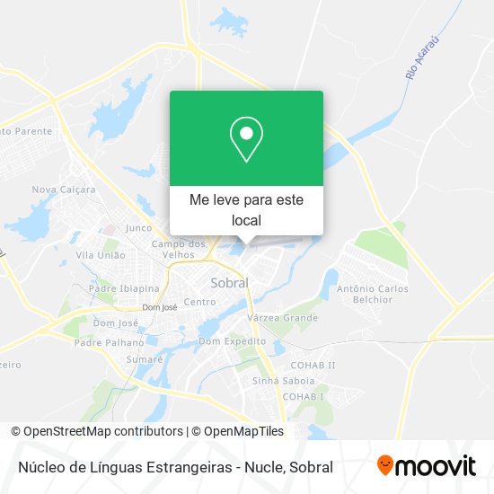 Núcleo de Línguas Estrangeiras - Nucle mapa