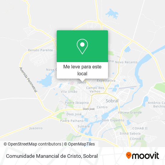 Comunidade Manancial de Cristo mapa